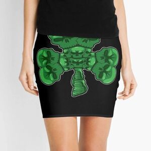 Skull Clover Mini Skirt Size XL